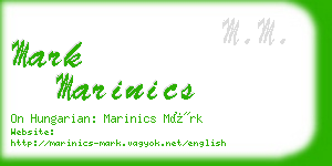 mark marinics business card